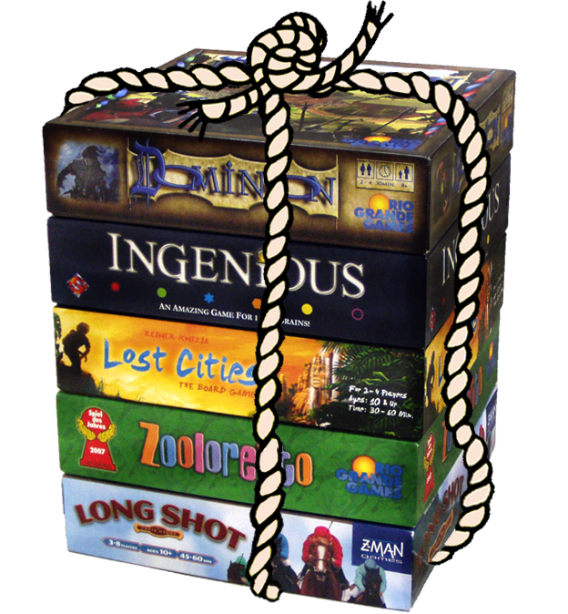 Gateway Games Bundle 1.2 - Dominion - Ingenious - Lost Cities Board Game -  Zooloretto - Long Shot