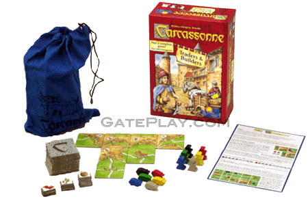 CARCASSONNE TRADERS AND BUILDERS 6x GRAIN TRADE TILES 